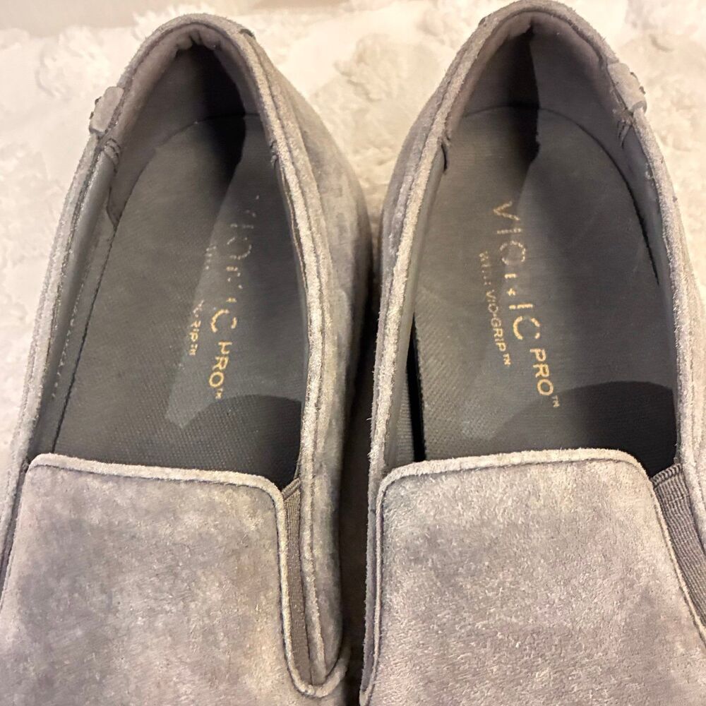 Vionic Gray Suede Avery Pro Non-Slip Sneakers Loafers Size 9 - Picture 7 of 9